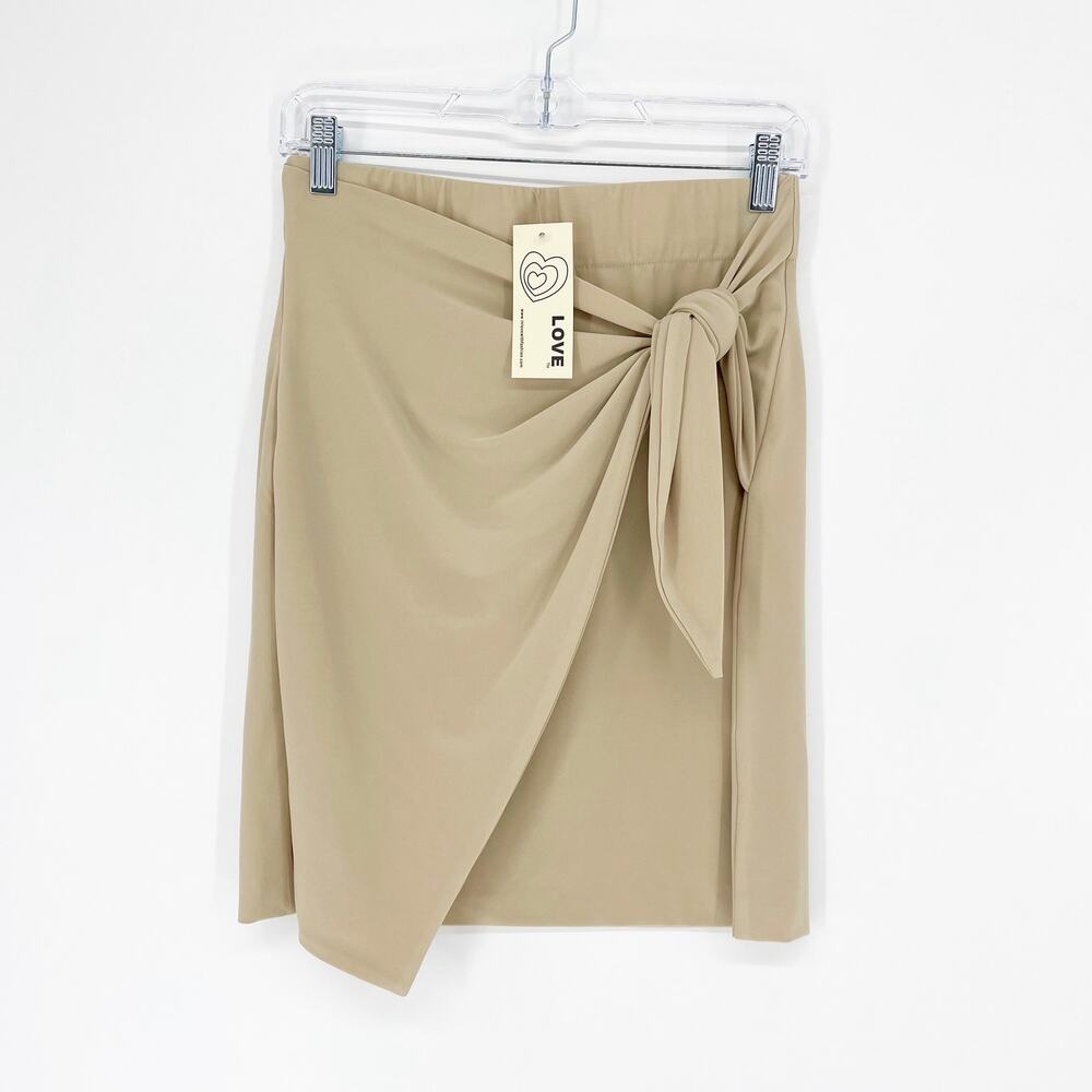 Boutique Tie Front Faux Wrap Skirt Size Large